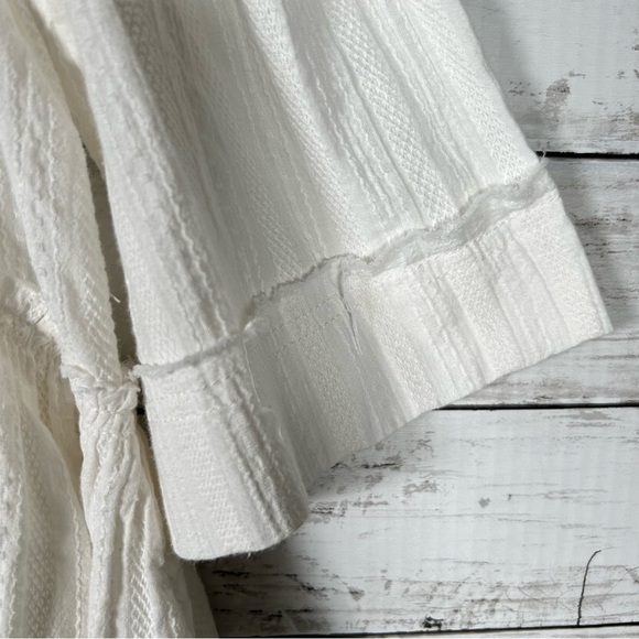 Free People We The Free  Willow Button Down Oversized Cotton XS Ivory NWT $148 - Picture 9 of 12